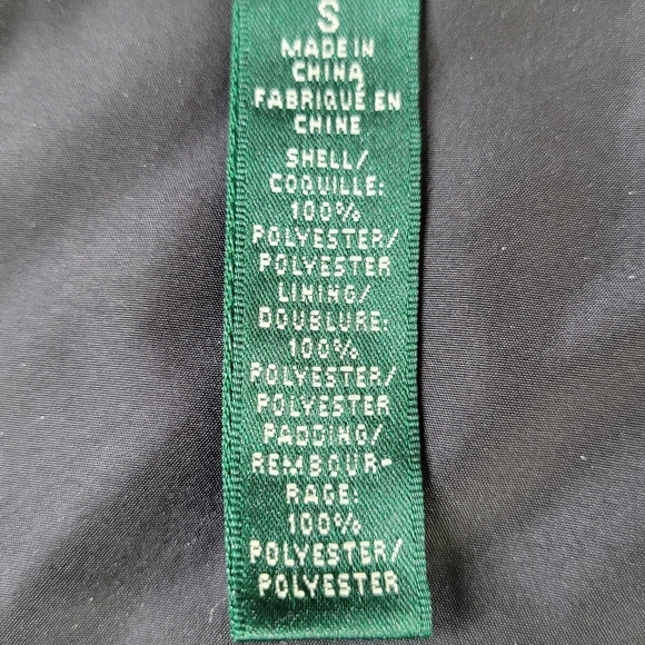 Lauren Ralph Lauren Quilted Vest Size S Ivory Zip Snap Pockets Stand Up Collar - Picture 8 of 12